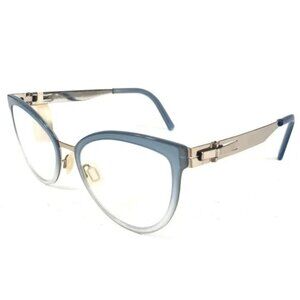 OVVO OPTICS Eyeglasses Frames 3789 c L63B Blue Clear Gold Cat Eye 50-19-135